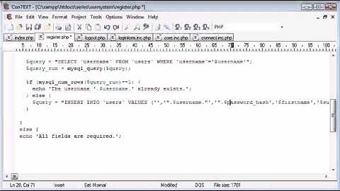 Beginner PHP Tutorial   147   Registration Form Part 4