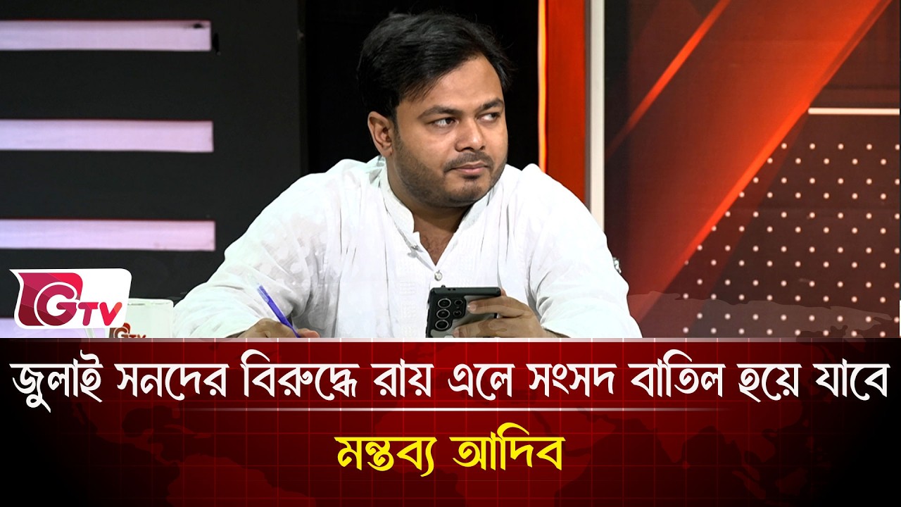 জুলাই সনদের বিরুদ্ধে রায় এলে সংসদ বাতিল হয়ে যাবে মন্তব্য আদিব | Timeline Bangladesh | Gtv News