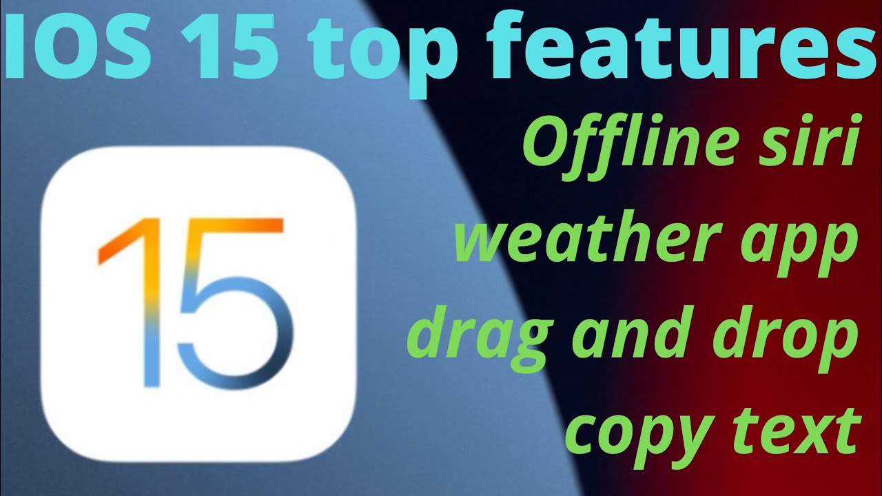 iOS 15 top features. 