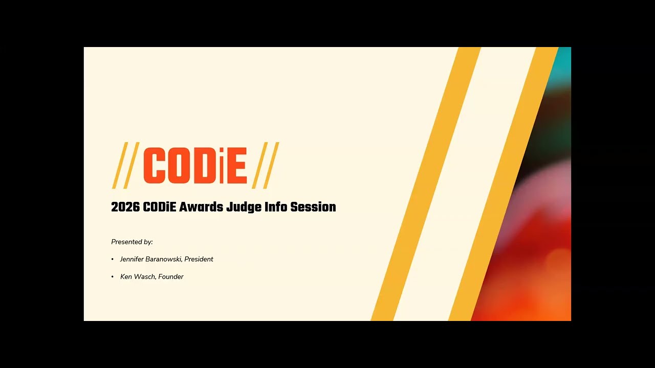 CODiE Award Judge Info Session - YouTube