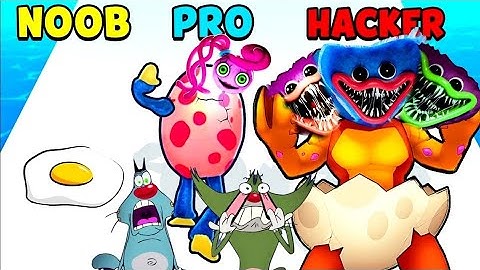 Noob vs Pro vs Hacker - Asmr Monster Egg ! | Oggy and Jack Playing Asmr Games !
