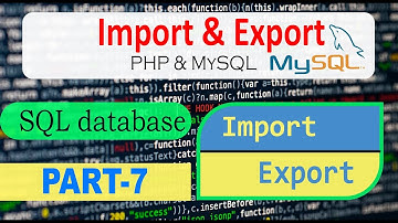Movie Website part 7 - MySQL Import and Export Database Using PHPMYADMIN Panel - Techy Biro