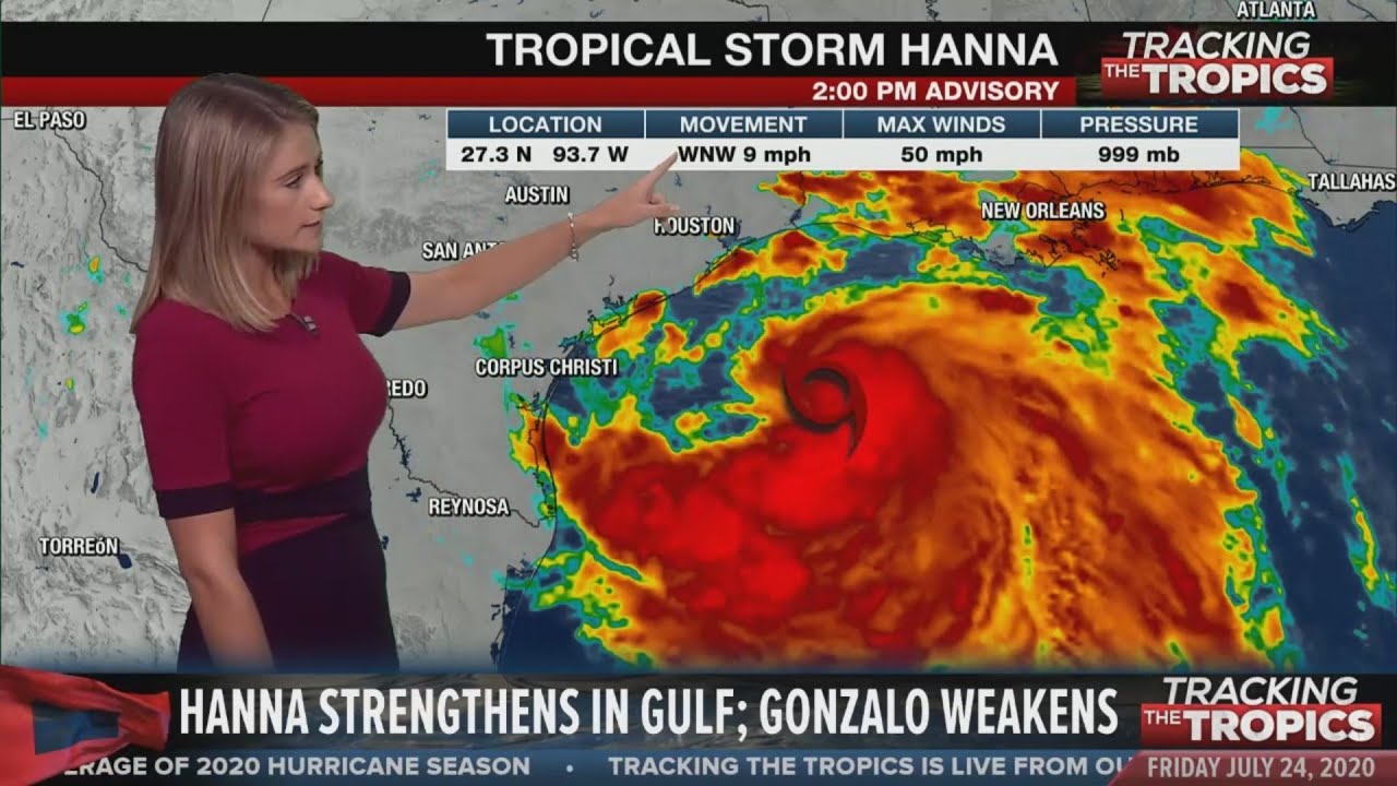 Tropical Storm Hanna strengthens into Atlantic's first hurricane of 2020