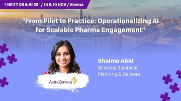 DAY 1 - From Pilot to Practice: Operationalizing AI for Scalable Pharma Engagement
