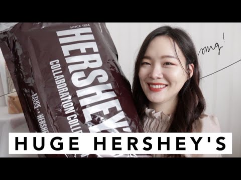 Unboxing a huge hershey's chocolate | etude house x hershey's