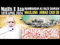 Live  majlis at imambargah ali reza sharjah  18th april 2024 maulana jawad zadi sb