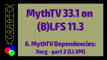 6. MythTV Dependencies: Xorg part 2: LLVM - How to build MythTV on Linux From Scratch