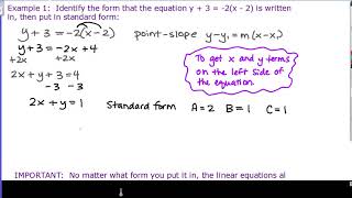 Standard Form Notes