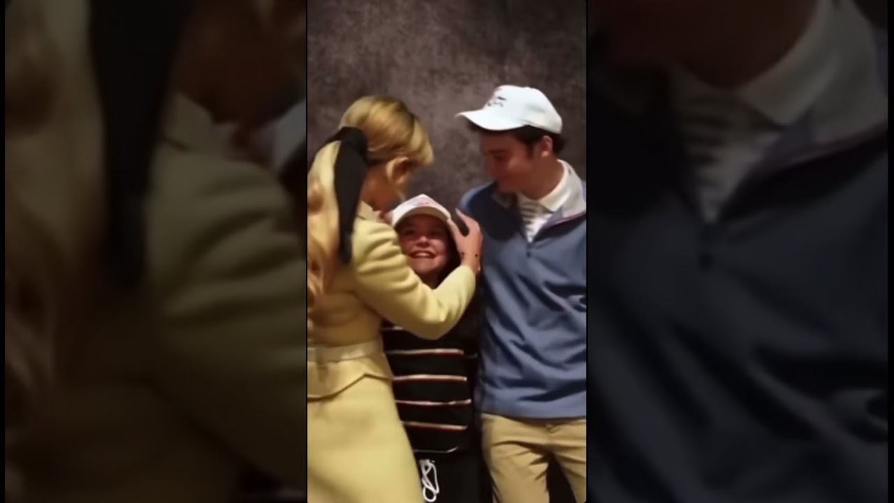 Millie and Noah with their fans in Paris 