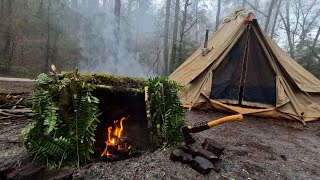 Bushcraft Smoker for Fresh Caught Mountain Trout! [Mountain Catch Cook Camp]