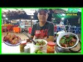 Hot beef stew noodle soup - Street food in Thnal Totueng market Cambodia- My Awesome breakfast.
