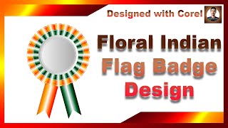 Indian flags badge design #corelDraw #corelDrwawtips