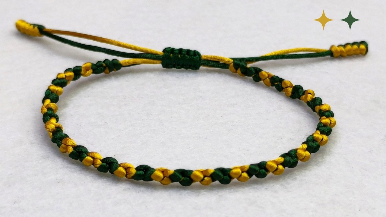 Просто! Браслет дружбы из двух цветов.