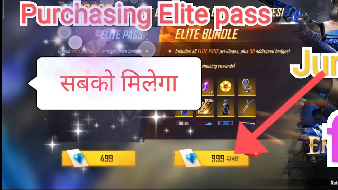Purchasing June Elite Pass. Upgraded 999 Diamond 💎 by ag rohit
