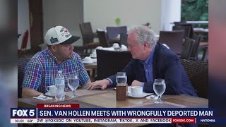 Maryland Sen. Van Hollen meets with Kilmar Abrego Garcia in El Salvador