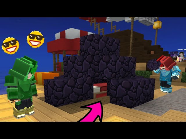 BATTLE OF LEGENDARY FIGHTERS in blockman go bed wars FUNNY MOMENTS 