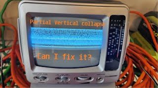 my portable CRT has partial vertical collapse - Can I fix it