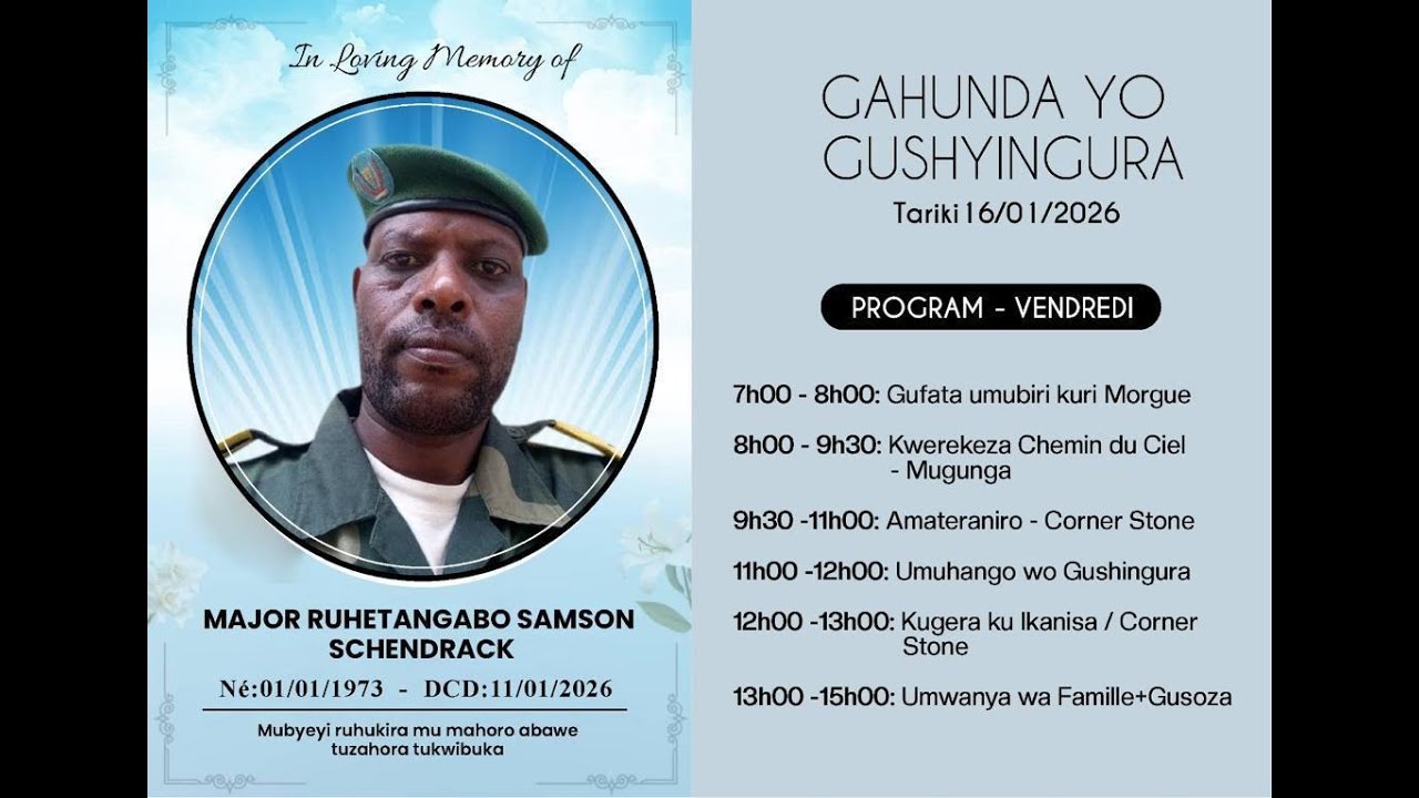 GUSHINGURA MUCYUBAHIRO MAJ.CHENDRACK RUTURAGA