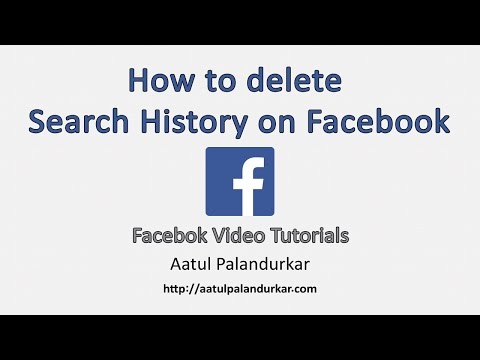 How to delete Search History on Facebook