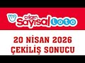 Çılgın Sayısal Loto Çekiliş Sonuçları 20 Nisan 2026