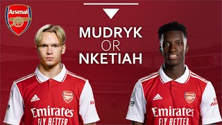Possible Arsenal Lineup Comparison With Transfer Target Mudryk(without Nketiah) and With Nketiah.