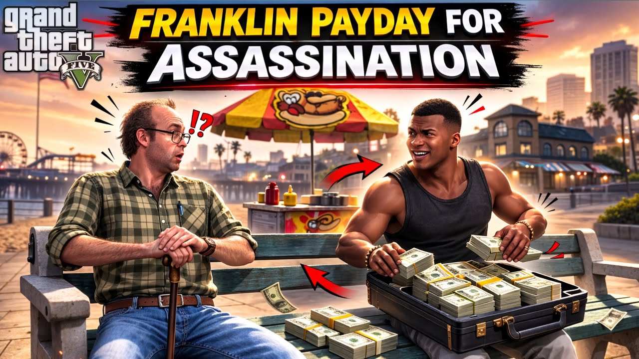 Franklin gets paid for Assassination #gta 