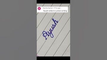"Ayush" writing in cursive writing #viral #youtubeshorts #youtubefeed #trending #trend #youtube
