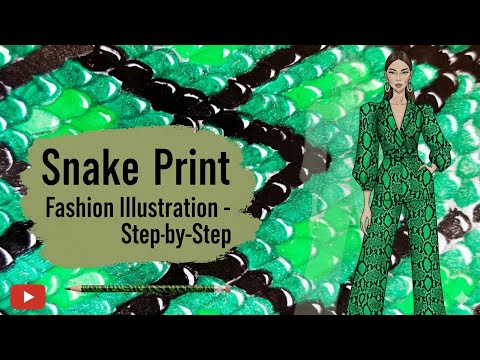 How to Draw Snake Print | Animal Print Series Day 7
