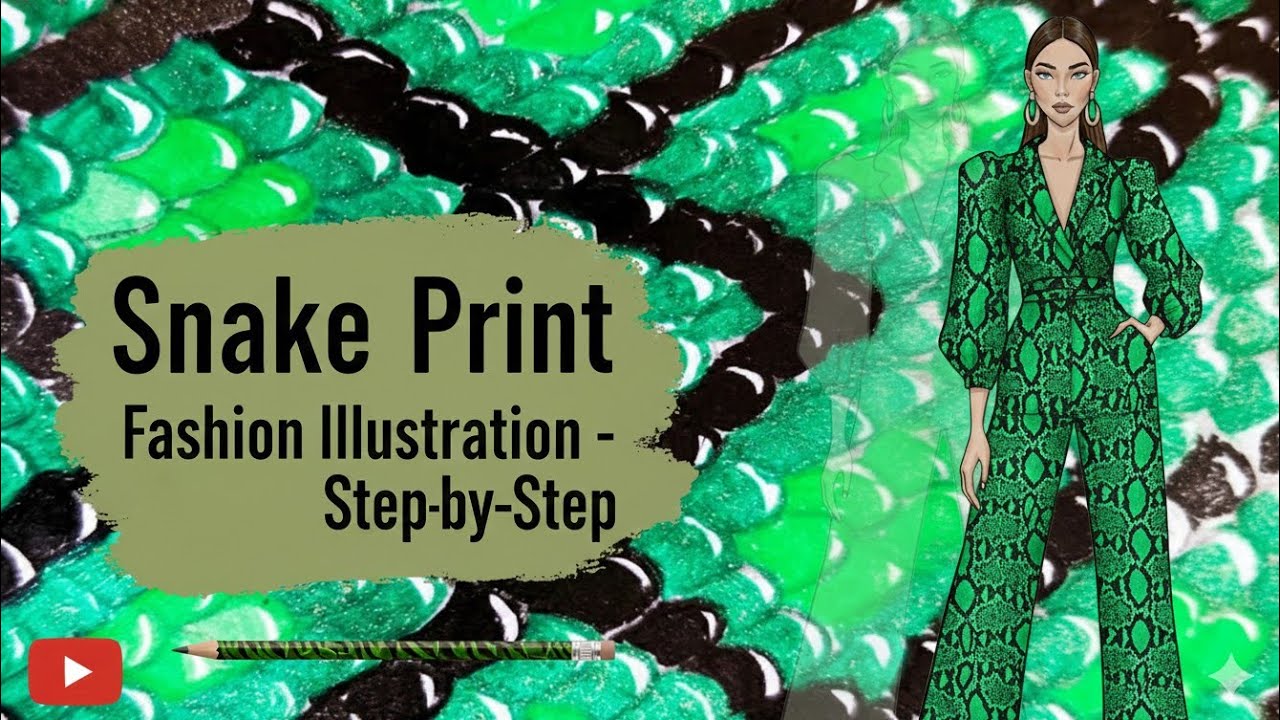How to Draw Snake Print | Animal Print Series Day 7