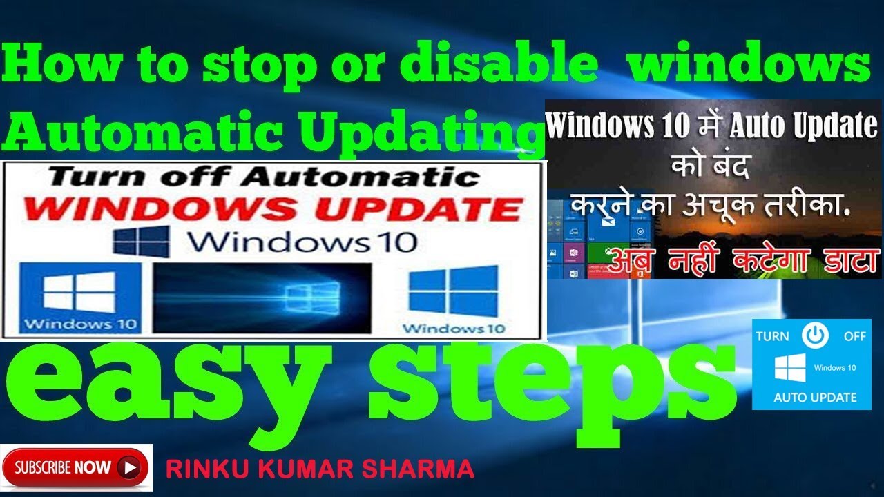 How to Stop/Disable windows 10 auto update (how to disable updates on ...