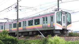 E129系B22編成【4K】信越本線下り快速新潟行き3481M