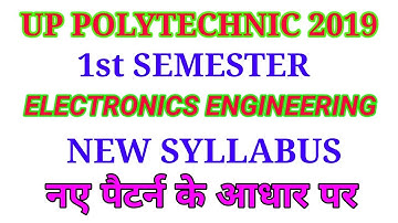 Up polytechanic electronics engineering 1st semester syllabus | BTEUP odd semester syllabus 2019