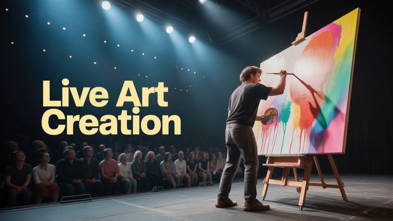 🎨 LIVE Painting at the Giving Hope Gala 2025 | Witness a Young Man’s Gift Unfold in Real Time