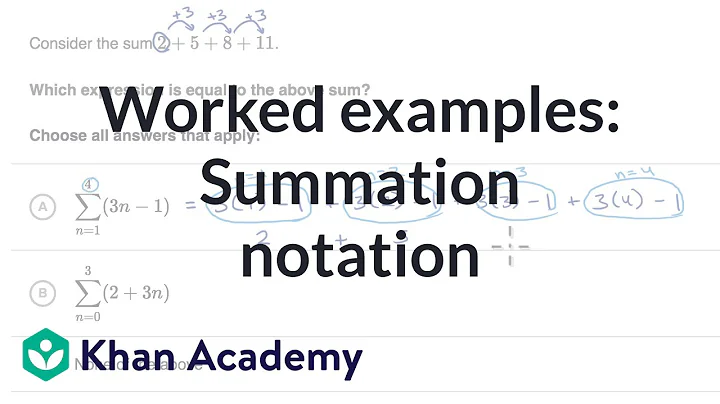 Worked examples: Summation notation | Accumulation and Riemann sums | AP Calculus AB | Khan Academy