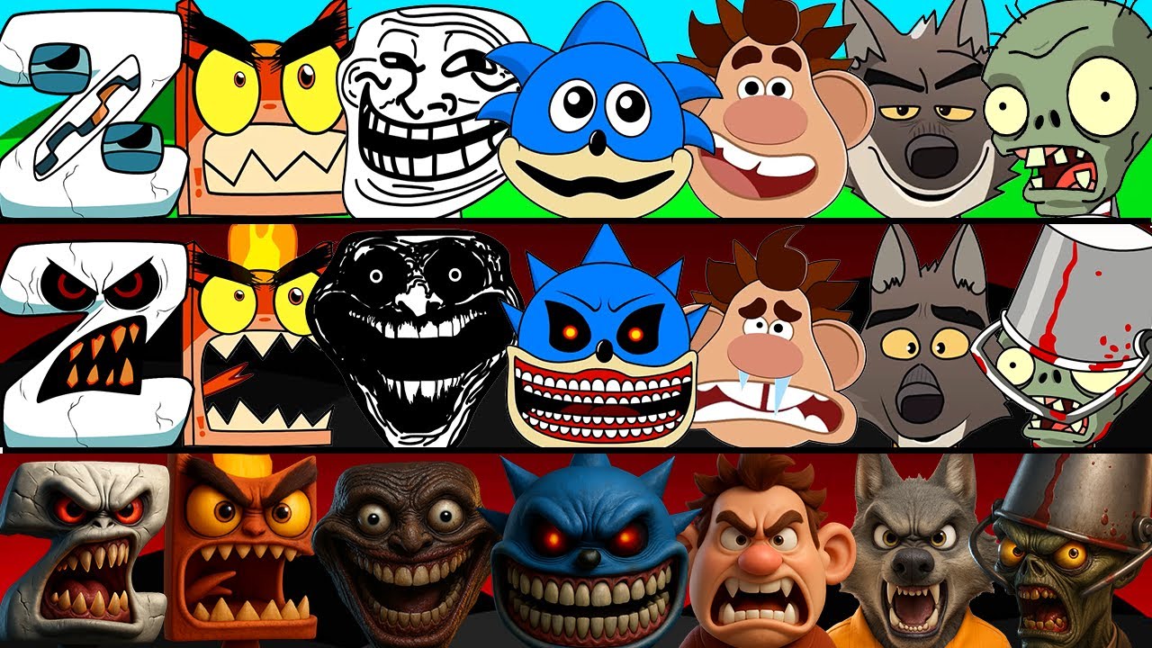 Incredibox Sprunki OC Phase 1 to Phase 3 Shin Sonic, England, Germany, Walmart, Five, Four, Two Numb