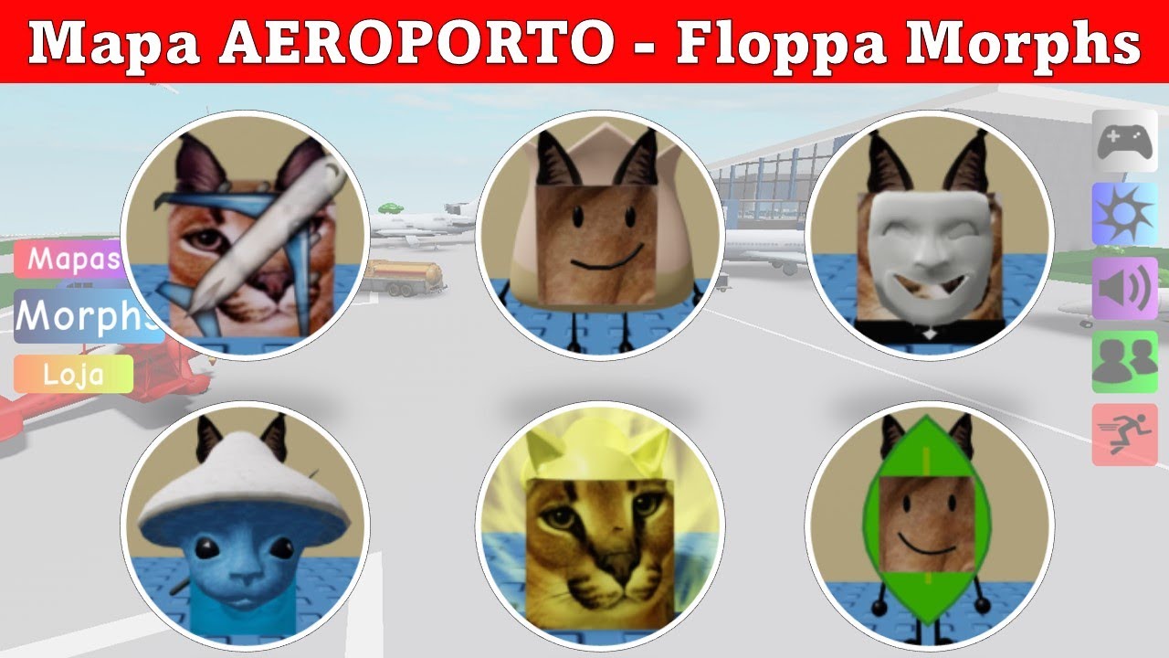 6 NOVOS FLOPPA MORPHS no Mapa do Aeroporto - Find the Floppa Morhps ...