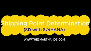 SAP S/4HANA SD Training - Shipping Point Determination | SAP S4 HANA SD Videos Net Worth