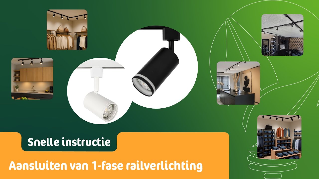 Aansluiten van 1-fase railverlichting | LedLoket snelle instructie