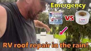 Eternabond vs Ultra Bond... RV roof repair in the rain! RV life RV living by Salty Trips 346 views 6 months ago 12 minutes, 25 seconds