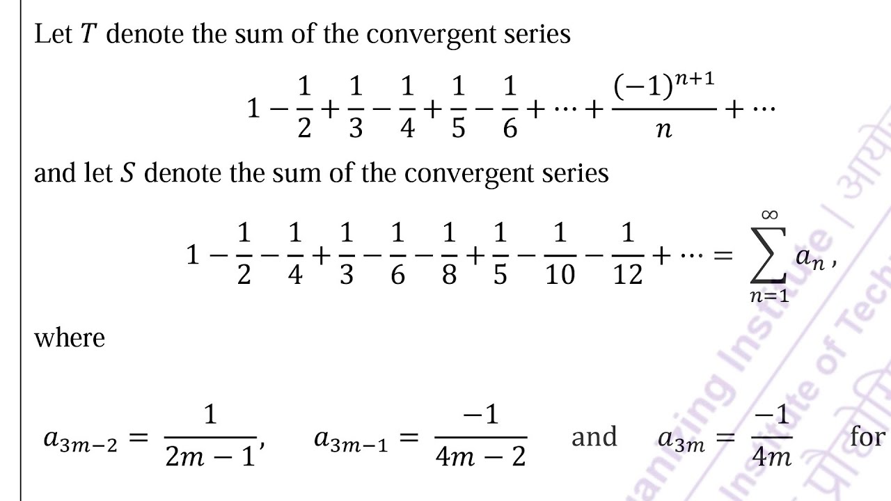 IIT JAM - 2022 | Paper solution | Infinite series | convergent series | Real analysis