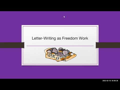 Love and Protect Letter Writing as Freedom Event ~ Feb. 16 2022