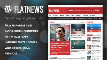 FlatNews – Responsive Magazine WordPress Theme Free Download