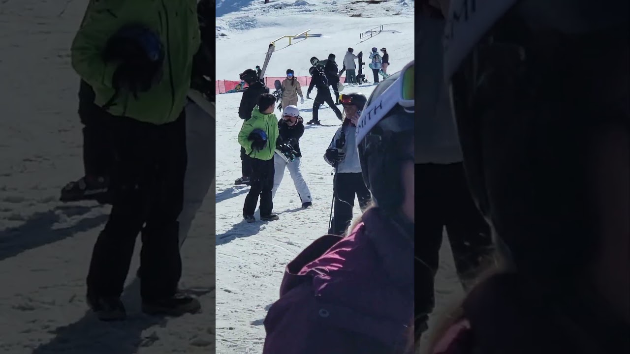 Stesha and Andrei snowboard fight Feb 2026