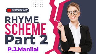 Types of Rhyme Schemes- grammar-P.J.Manilal