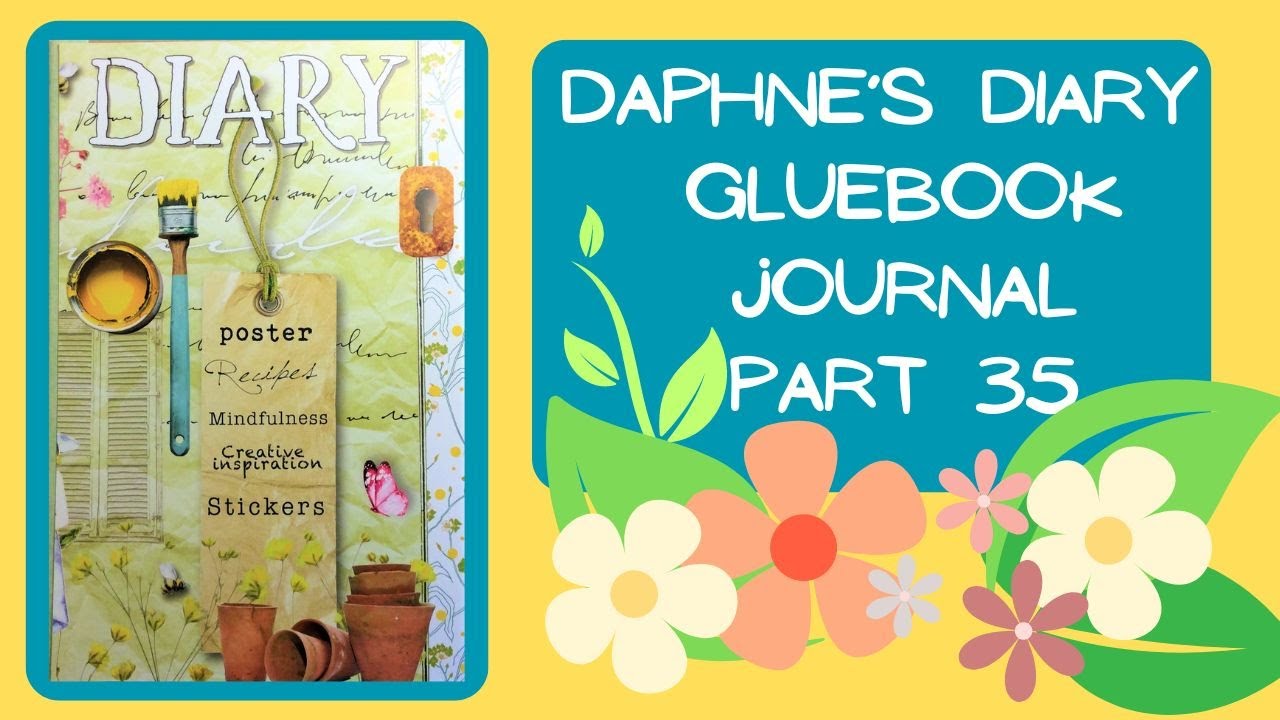 Daphne’s Diary Journal Tags Pockets Ephemera Whimsical Bird with Rider in a Tranquil Setting