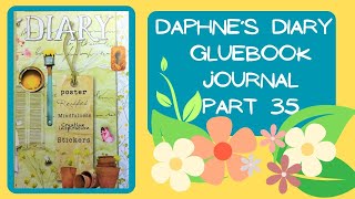 Daphne’s Diary Journal Tags Pockets Ephemera Whimsical Bird with Rider in a Tranquil Setting