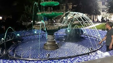 Thực tế tại hiện trường lắp đặt, căn chỉnh vòi phun nước, đèn led âm nước, đài phun nước 5 tầng