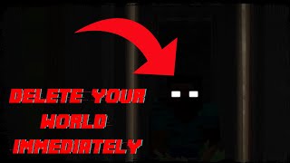 If things start to disappear in your world, DELETE YOUR WORLD IMMEDIATELY! | Minecraft Creepypasta