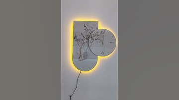 Tranh đồng hồ đèn led trang trí phòng khách cực sang #shorts #tranhđồnghồ