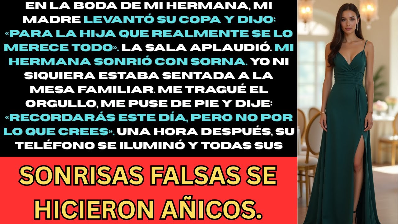 En la boda de mi hermana, mi mamá levantó su copa y dijo: “Por la hija…”